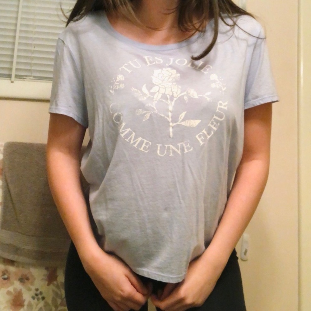 Blue French tee shirt